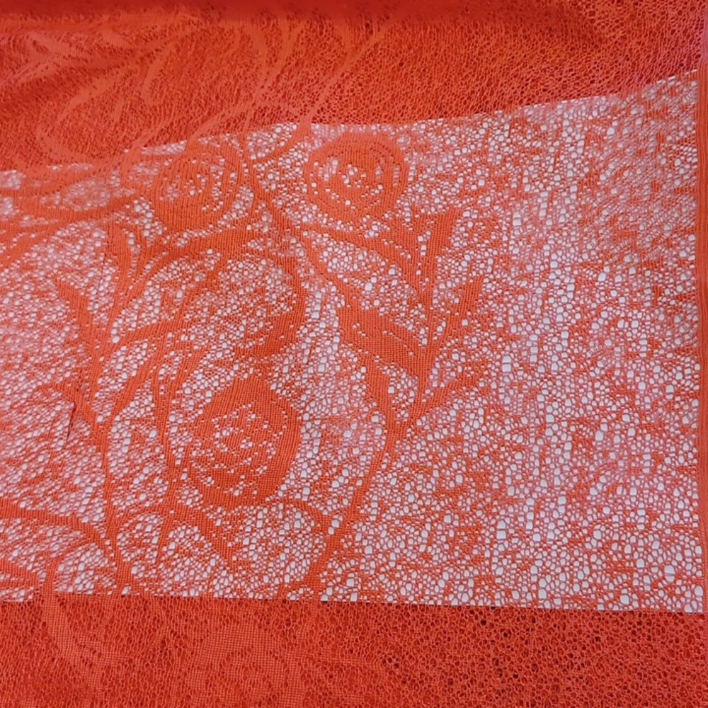 Lace Fabric -Bright Red/Salmon Colour 6504